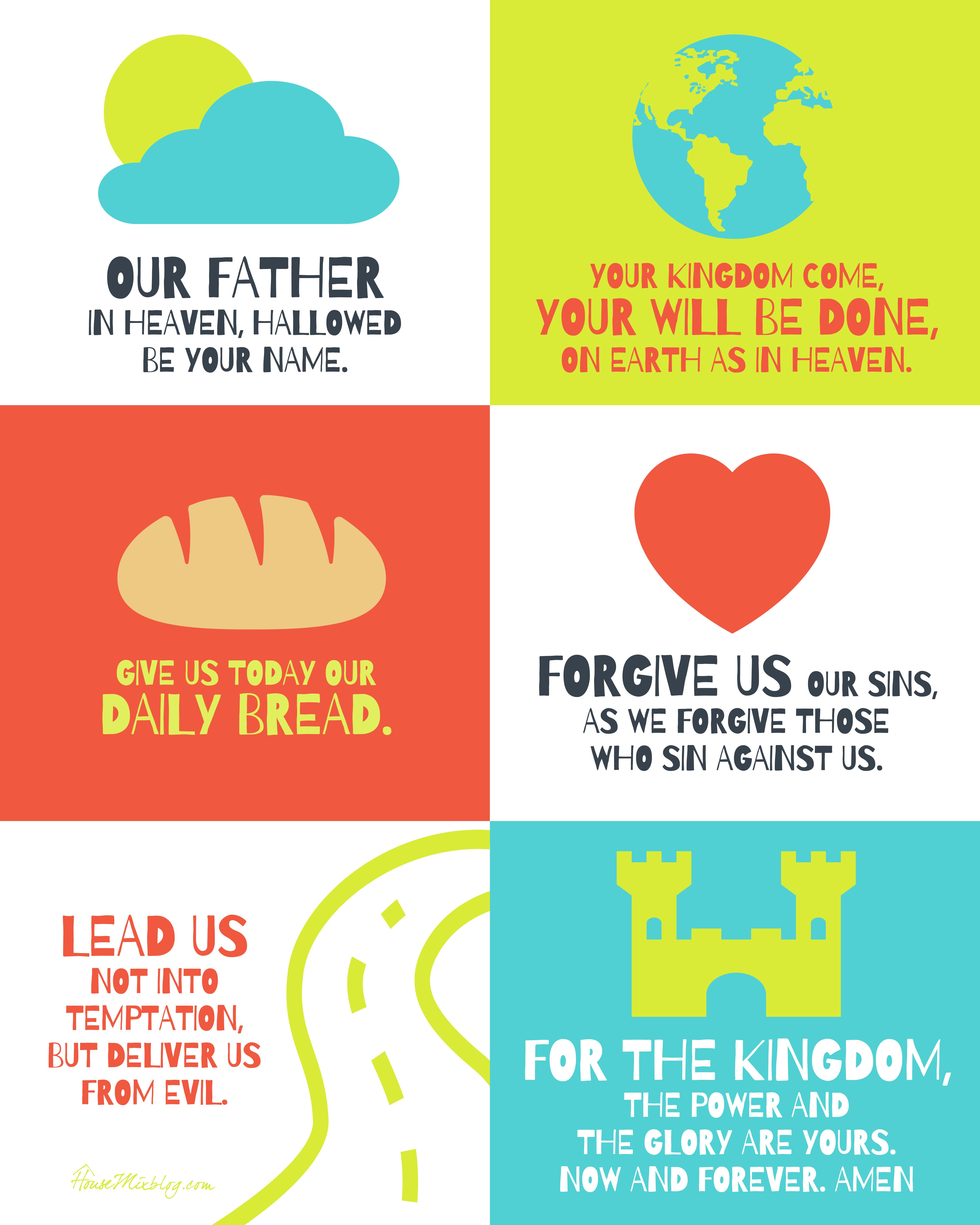 The Lord&amp;#039;s Prayer Poster For Kids | Sunday School | Pinterest - Free Printable Preschool Posters