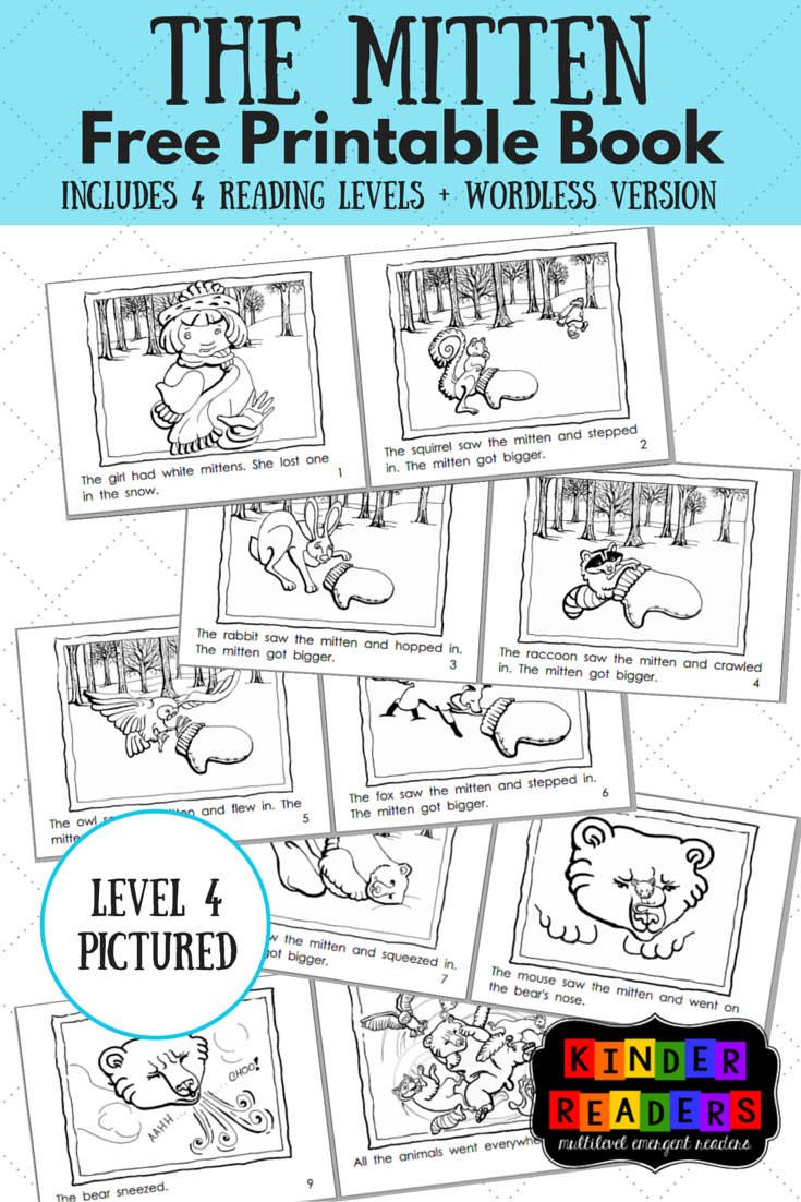 The Mitten Multilevel Kinderreaders Printable Book | A To Z Teacher - Free Printable Leveled Readers For Kindergarten