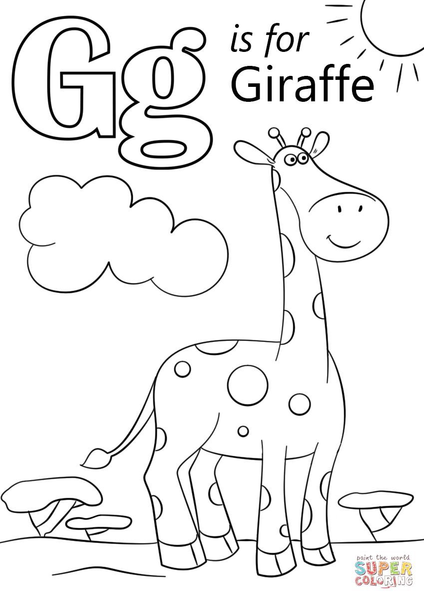 The Most And Interesting Letter G Coloring Page | Work | Pinterest - Free Printable Letter G Coloring Pages