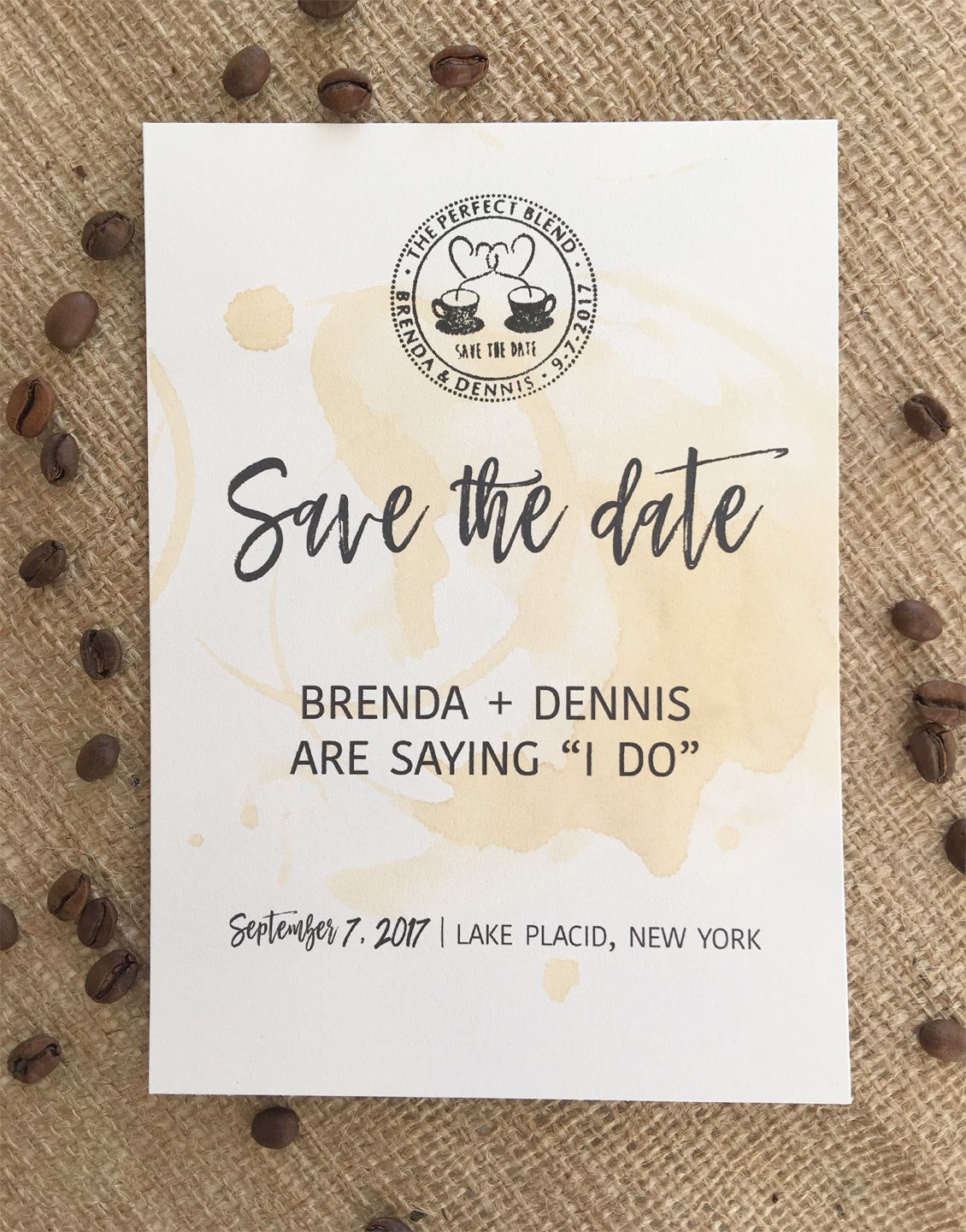 The Perfect Blend Save The Date Card : Free Wedding Invitation - Free Printable Save The Date Invitation Templates