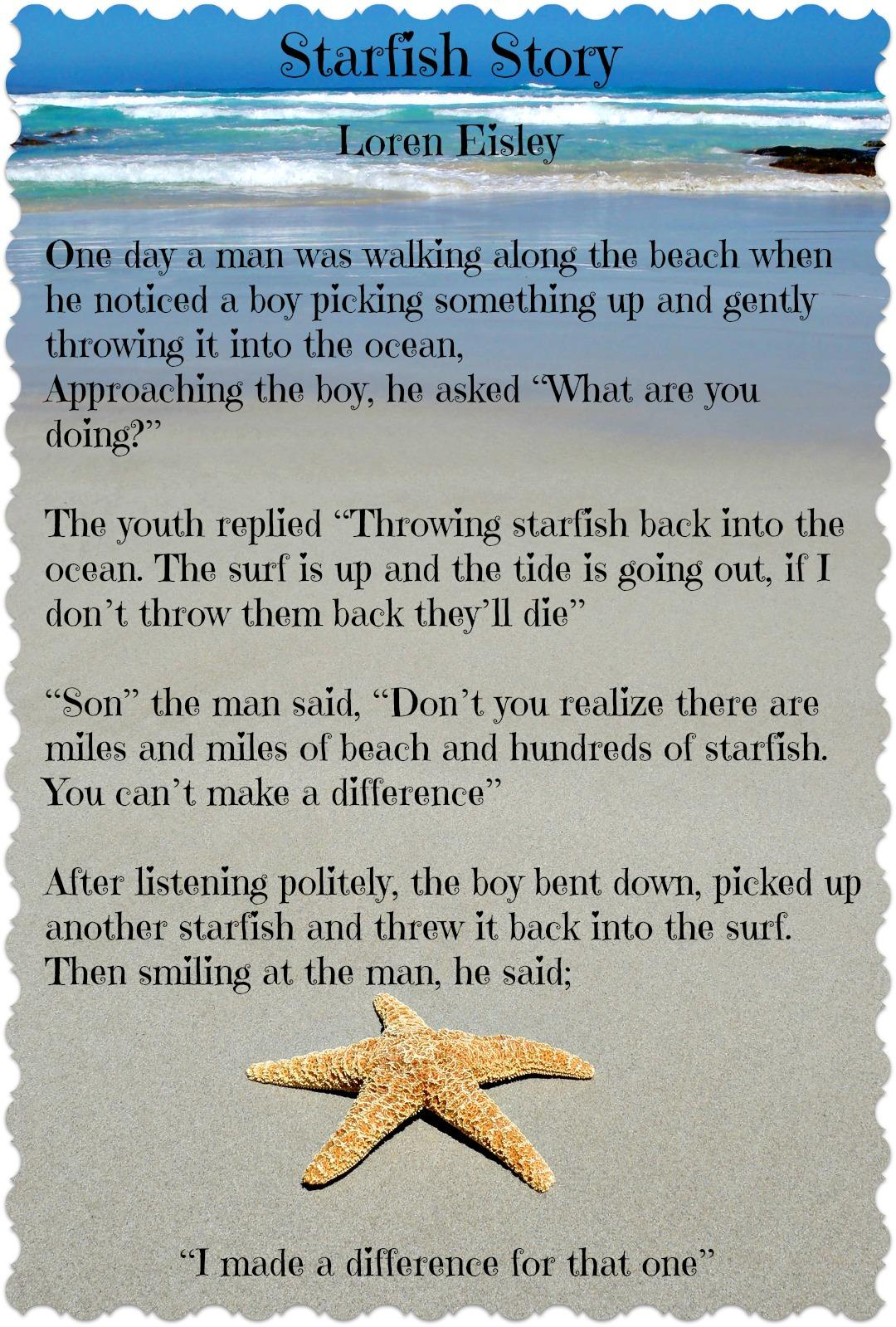 The Starfish Story Printable | Www.topsimages - Starfish Story Printable Free