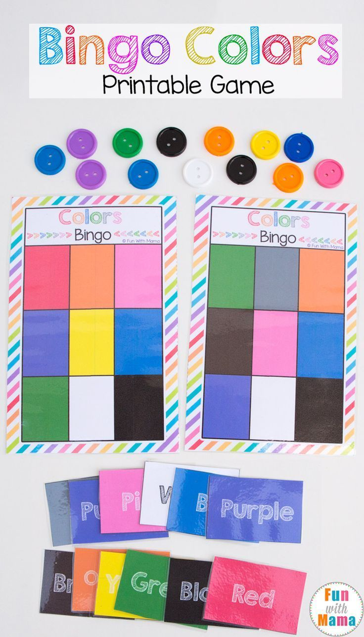 This Fun Free Printable Bingo Colors Game Template For Kids Is The - Free Printable Games For Toddlers