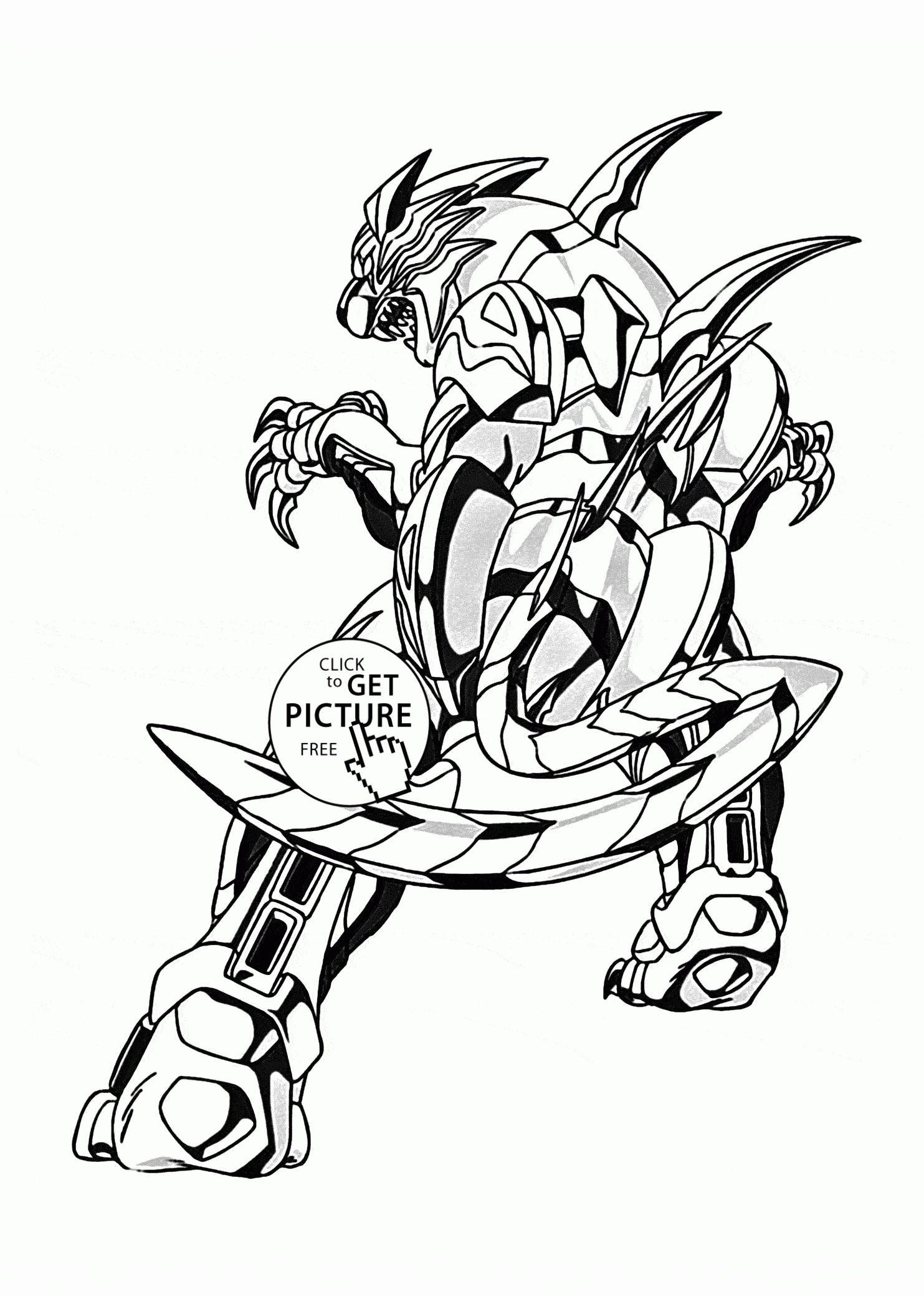 Tigrerra Bakugan Coloring Page For Kids, Manga Anime Coloring Pages - Printable Bakugan Coloring Pages Free