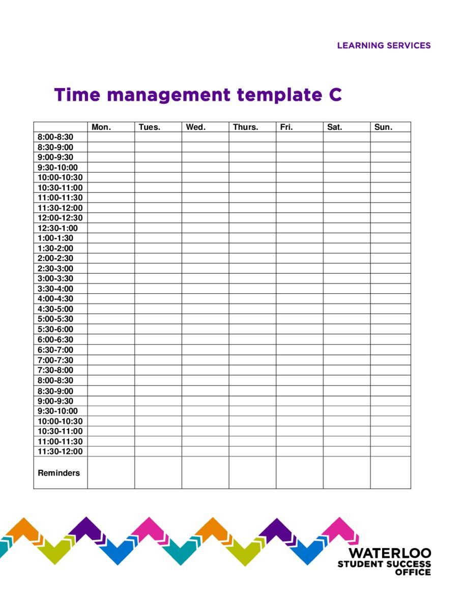 Time Management Calendar Printable 2018 Time Management Fillable - Time Management Forms Free Printable