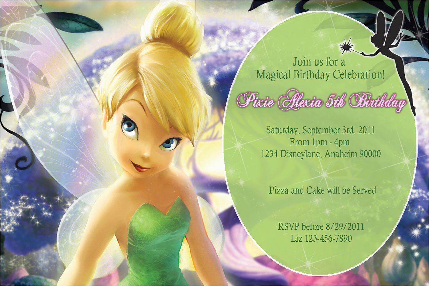 Tinkerbell 1St Birthday Invitations Free Printable Tinkerbell - Free Tinkerbell Printable Birthday Invitations