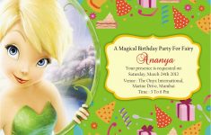 Free Tinkerbell Printable Birthday Invitations