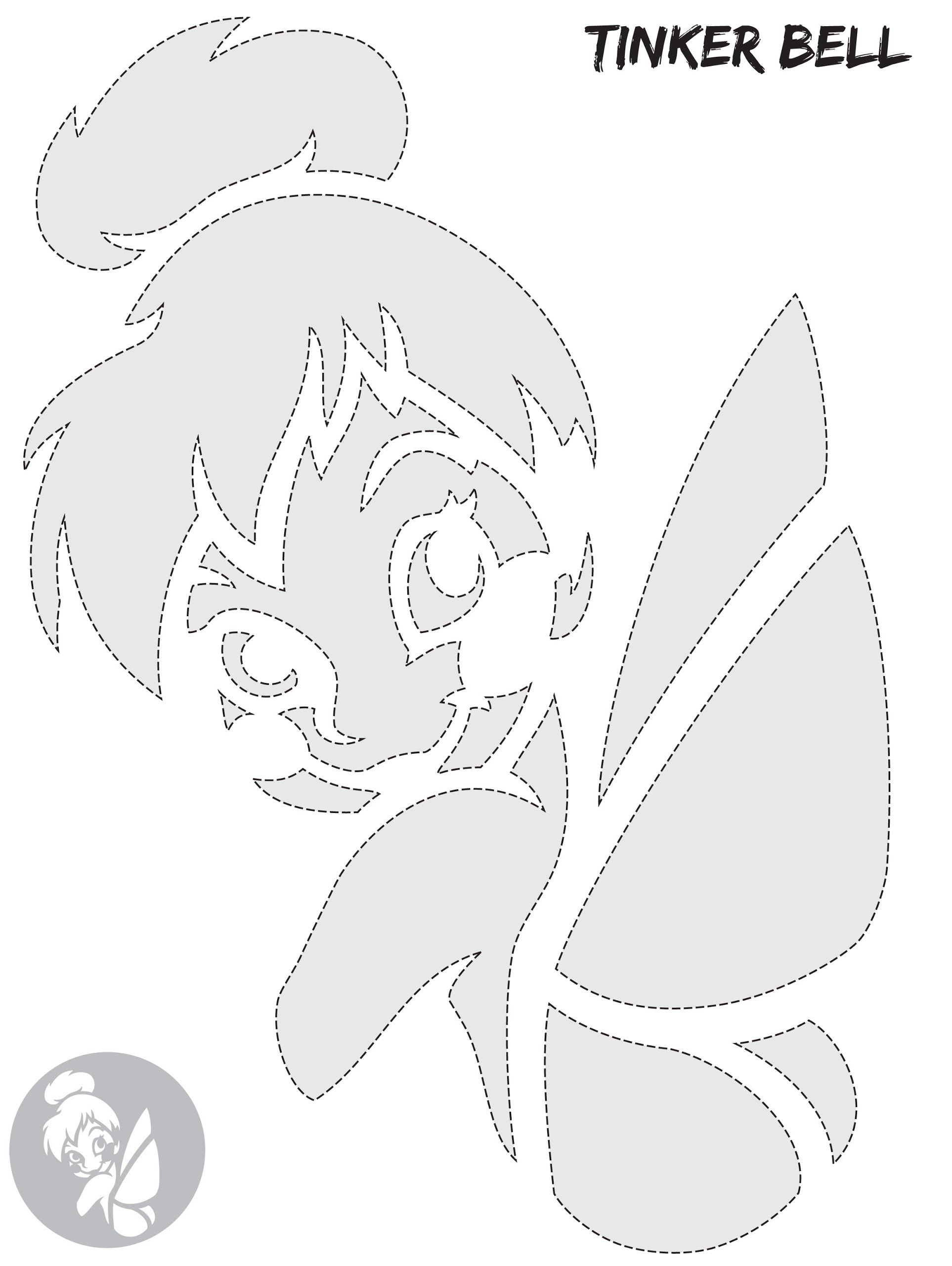 Tinkerbell Pumpkin Stencils Free Printable | Tinker Bell Pumpkin - Free Printable Lightning Mcqueen Pumpkin Stencil