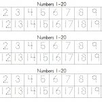 Trace Numbers 1 20 | Kiddo Shelter   Free Printable Tracing Numbers 1 20 Worksheets