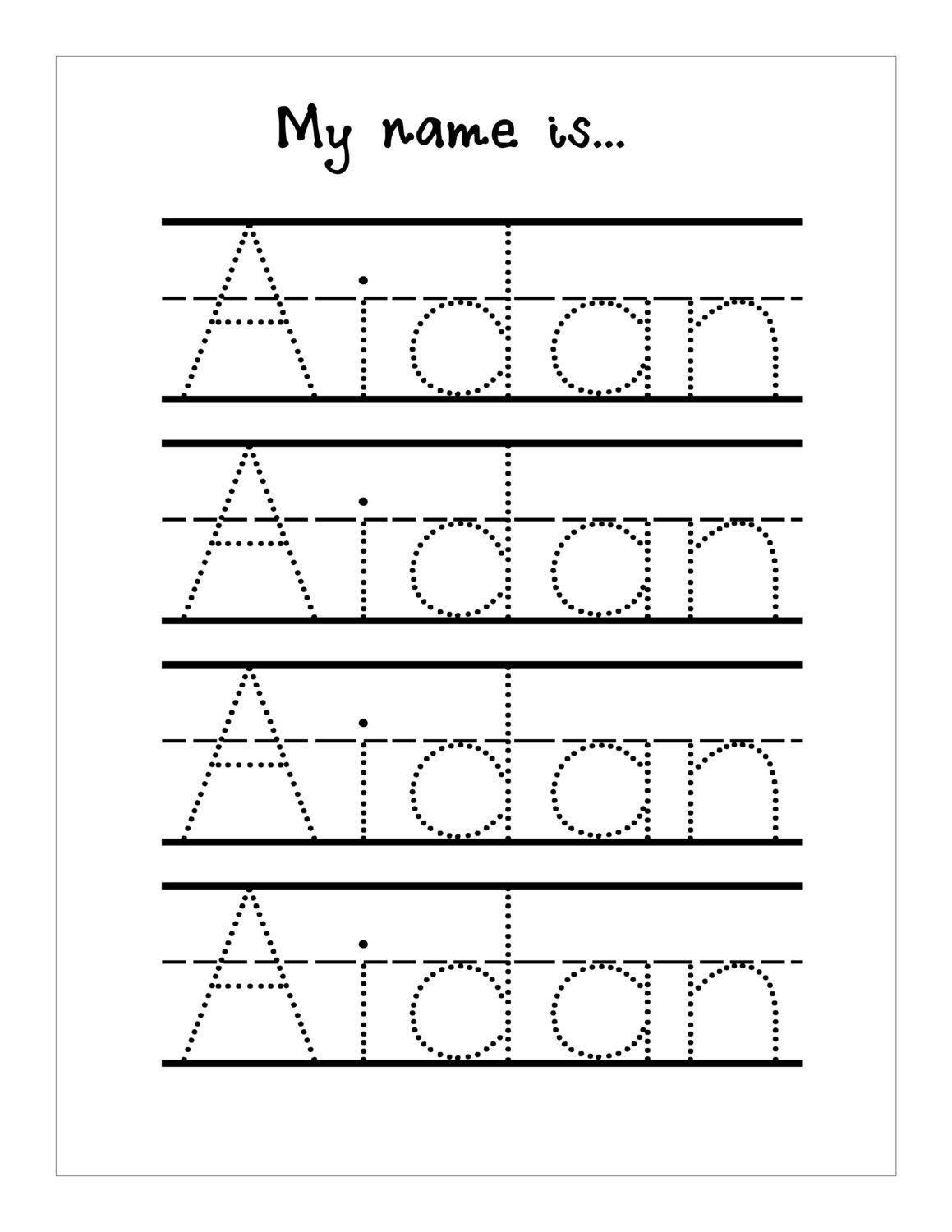 Trace Your Name Worksheet Printable Kiddo Shelter | Best Worksheet - Free Printable Name Tracing Worksheets