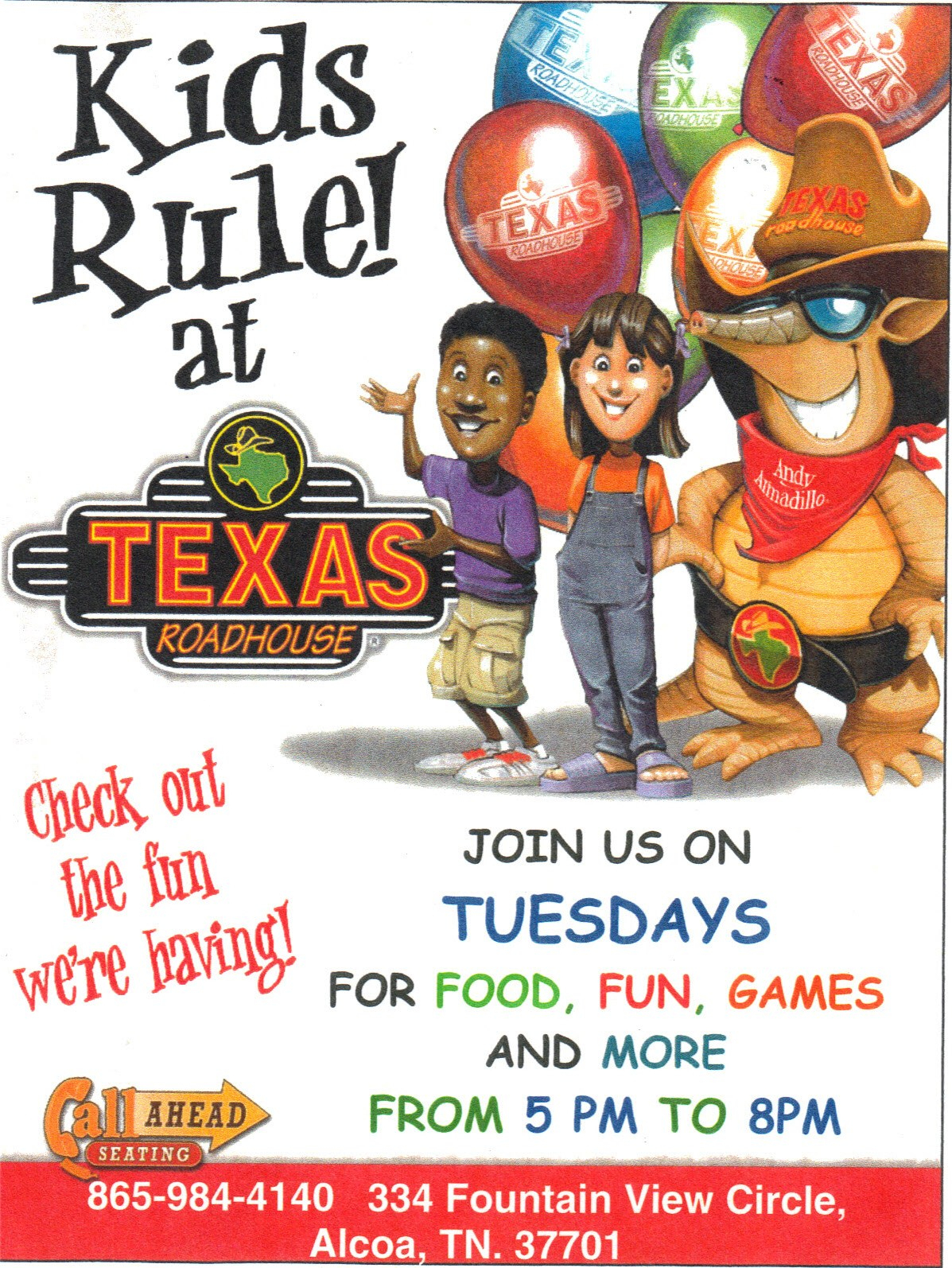 Tuesdays Are Kids&amp;#039; Nights At Alcoa Texas Roadhouse Thrifty Christy - Texas Roadhouse Free Appetizer Printable Coupon 2015