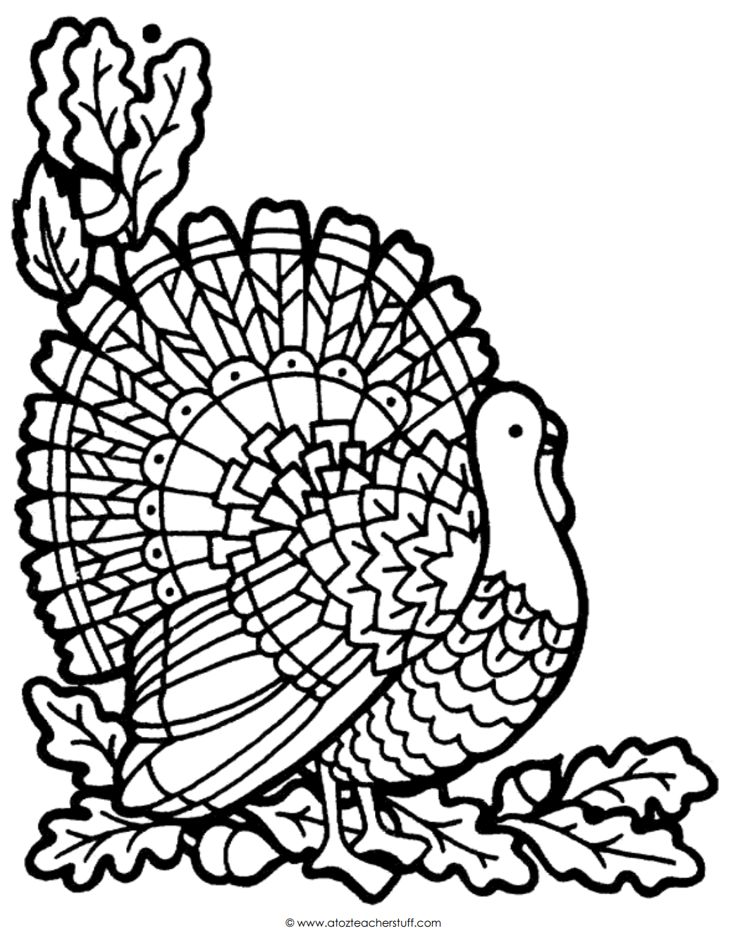 Turkey Coloring Page | A To Z Teacher Stuff Printable Pages And - Free Printable Pictures Of Turkeys To Color