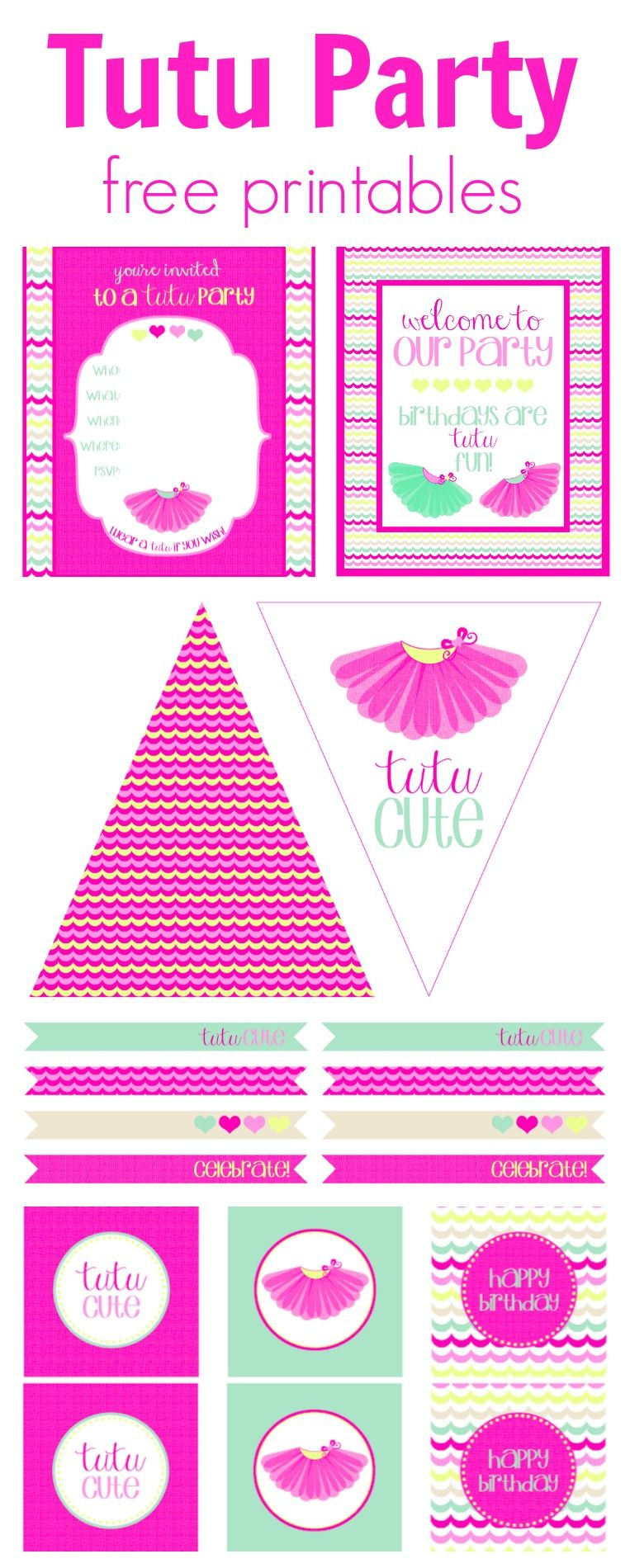 Tutu Party Free Printables | Perfect Birthday Or Playdate Theme &amp;lt;3 - Play Date Invitations Free Printable