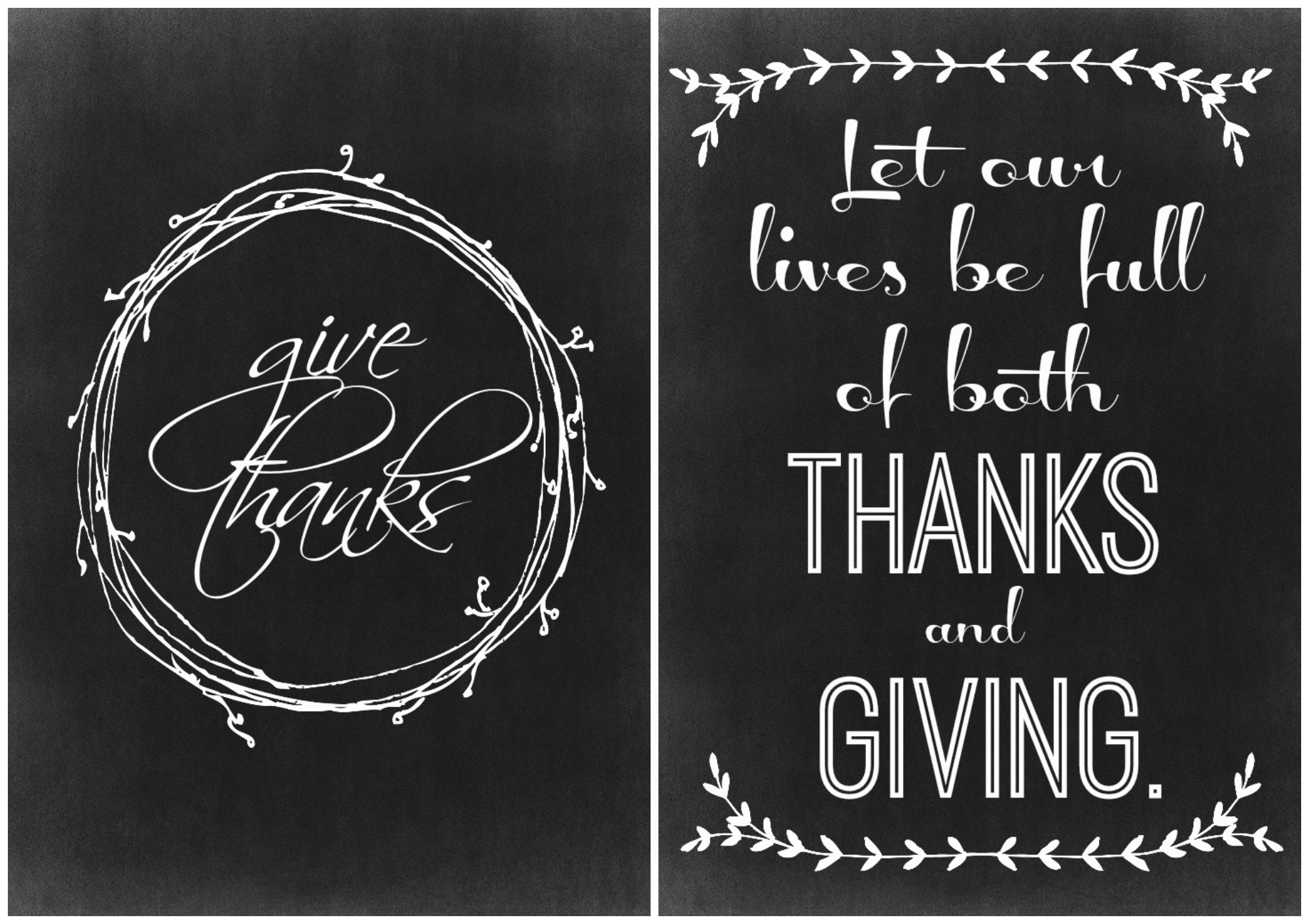 Two Thanksgiving Chalkboard Printables - The Crazy Craft Lady - Free Printable Closed Thanksgiving Day Signs