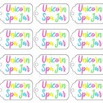 Unicorn Spa Jar   The Gunny Sack   Spa In A Jar Free Printable Labels