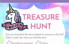 Unicorn Treasure Hunt Game Free Printable – Growing Play – Free Printable Treasure Hunt Games