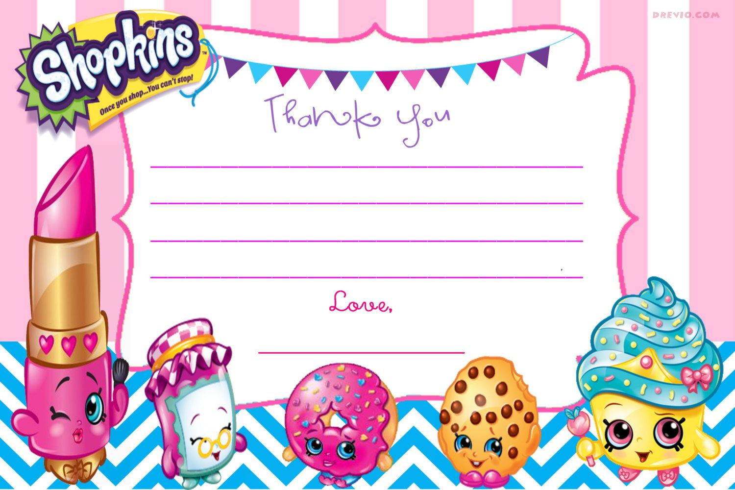 Updated - Free Printable Shopkins Birthday Invitation | Free - Shopkins Banner Printable Free