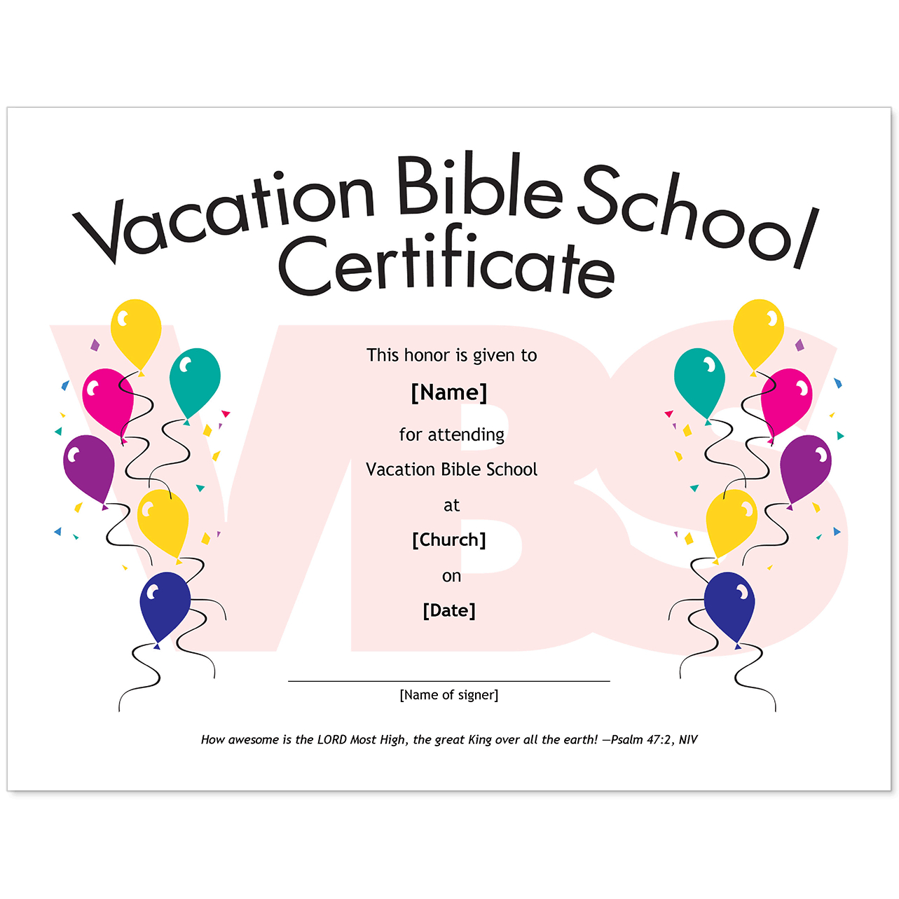 Vacation Bible School Certificate Templates - Condo-Financials - Free Printable Vacation Bible School Materials