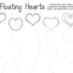 Valentine Trace & Cut Printables | Kids Stuffs | Pinterest | Cutting   Free Printable Preschool Valentine Worksheets