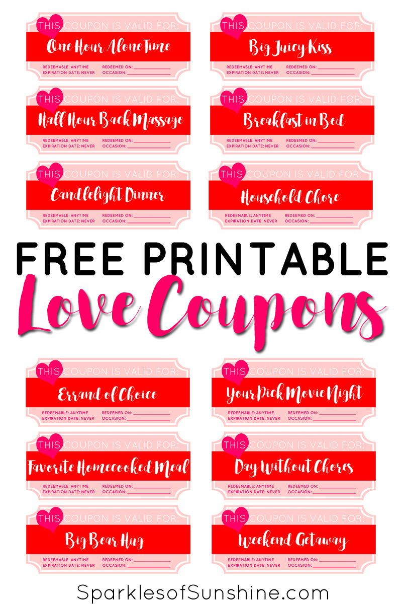 Free Printable Love Coupons For Wife