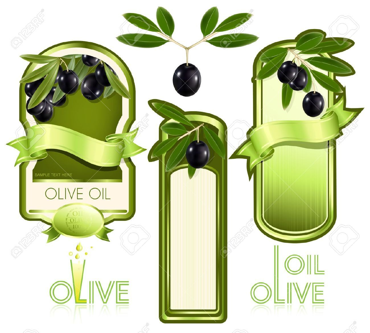 Vector Illustration. Label For Product. Olive Oil | Scrappin | Tag - Free Printable Olive Oil Labels