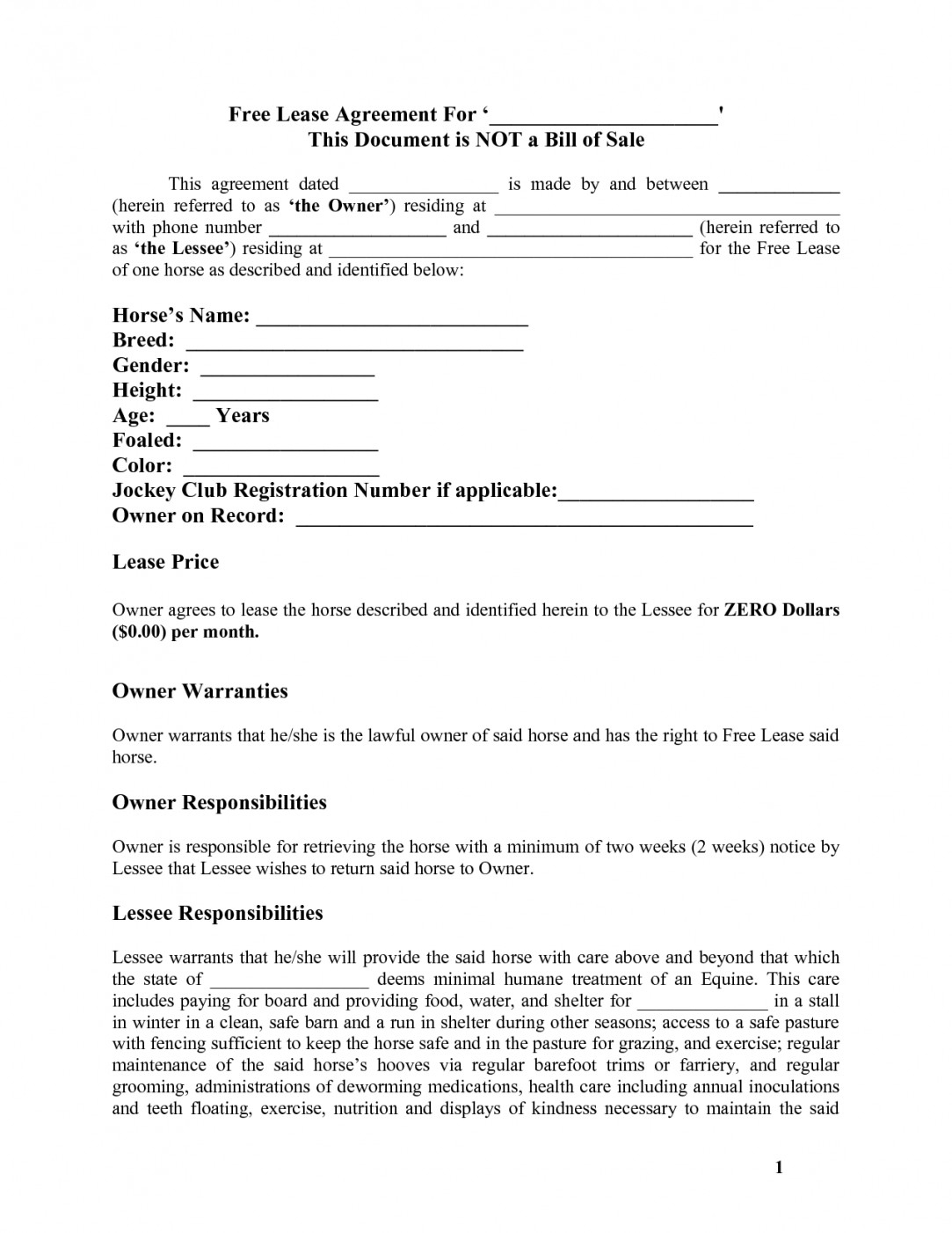 Vehicle Lease Agreement Template Free | Lostranquillos - Free Printable Vehicle Lease Agreement