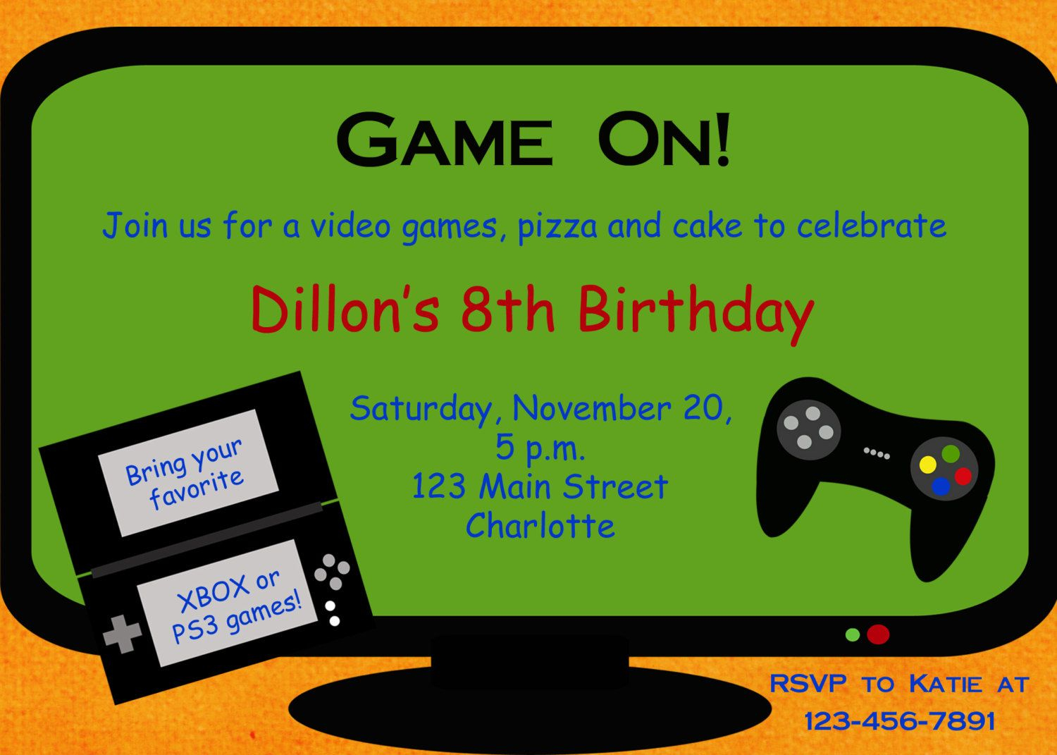 Video Game Party Invitation Template Free - Google Search | Party Ideas - Free Printable Video Game Party Invitations