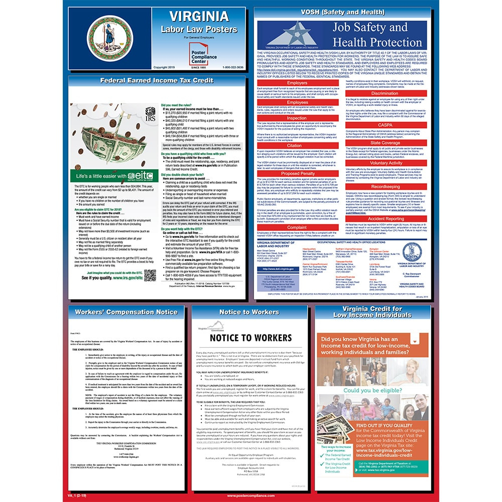 Virginia Labor Law Posters 2019 | Poster Compliance Center - Free Printable Osha Posters