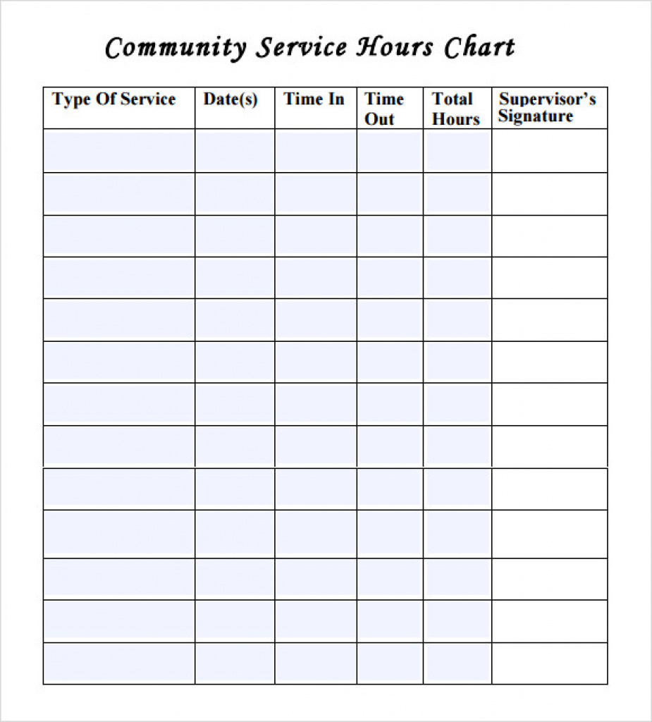 Volunteering Sheet - Bino.9Terrains.co In Free Printable Community - Free Printable Community Service Log Sheet