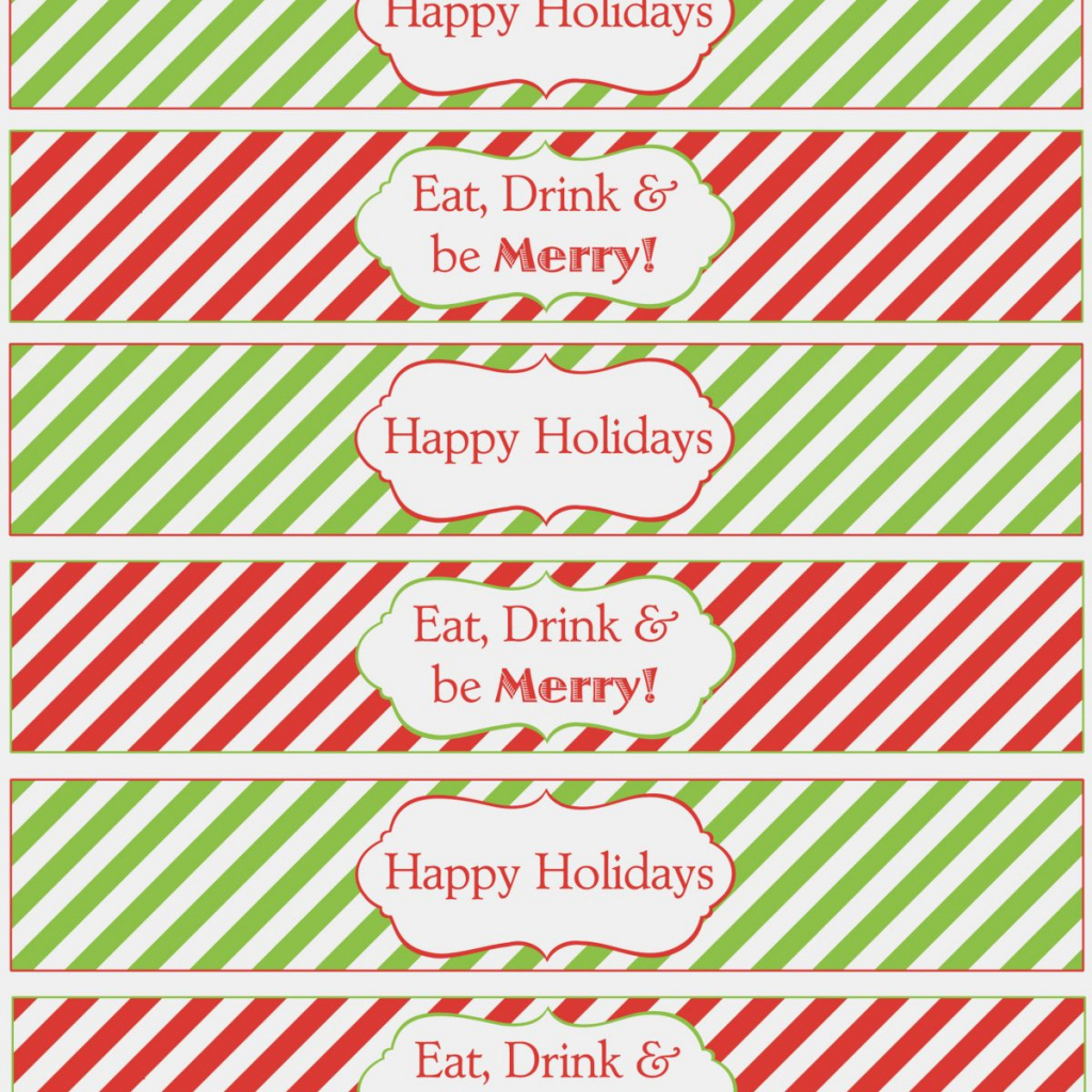 Water Bottle Printables For Christmas – Christmas Printables – Print - Christmas Water Bottle Labels Free Printable