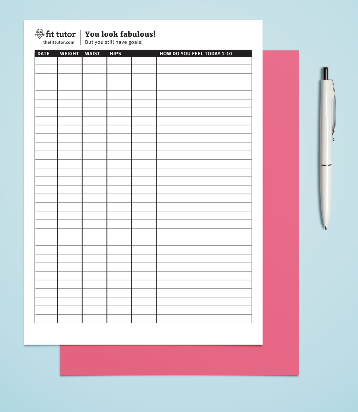 Weight Loss Chart - Free Printable - Reach Your Weight Loss Goals - Free Printable Weight Loss Tracker Chart