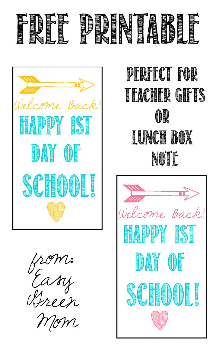 Welcome Back! First Day Of School Gift Tag Free Printable - Free Printable Toe Tags