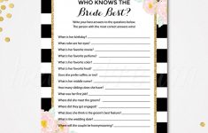 How Well Do You Know The Bride Game Free Printable