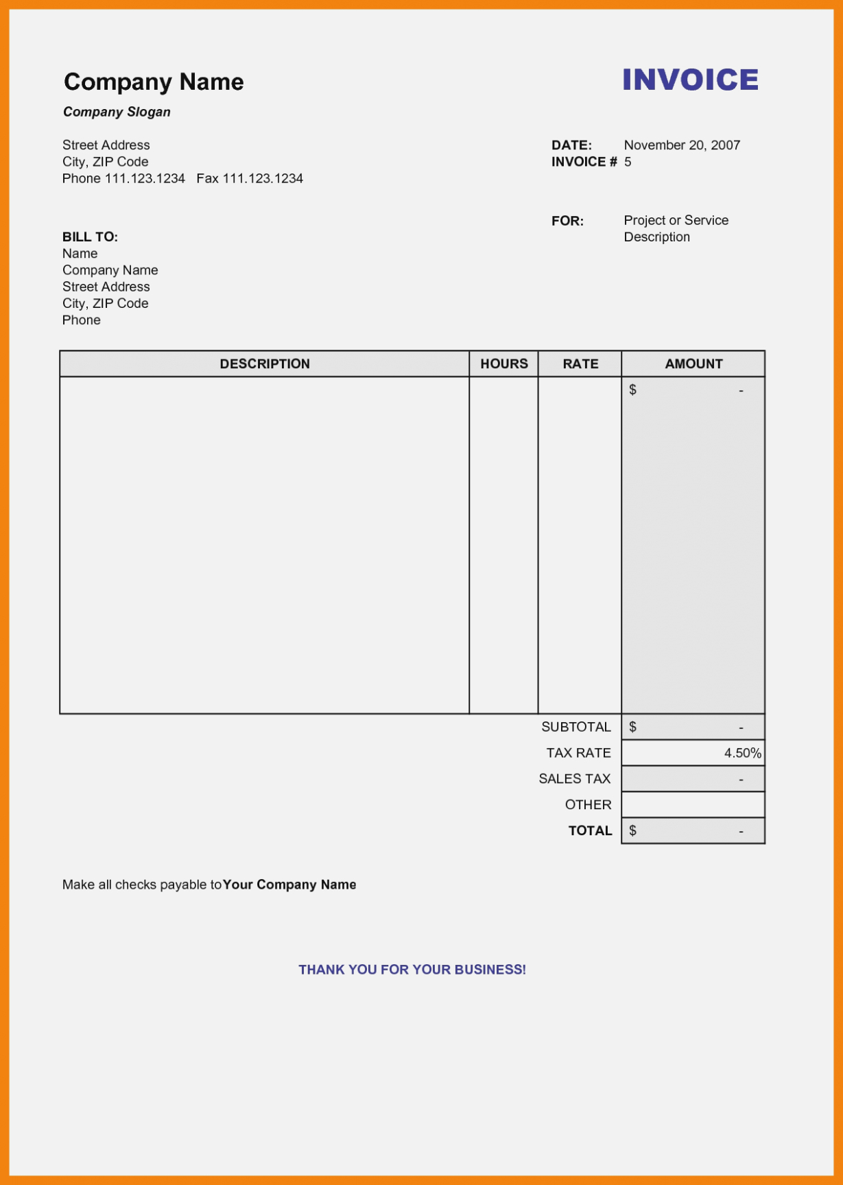 Why You Must Experience | Invoice And Resume Template Ideas - Free Invoices Online Printable