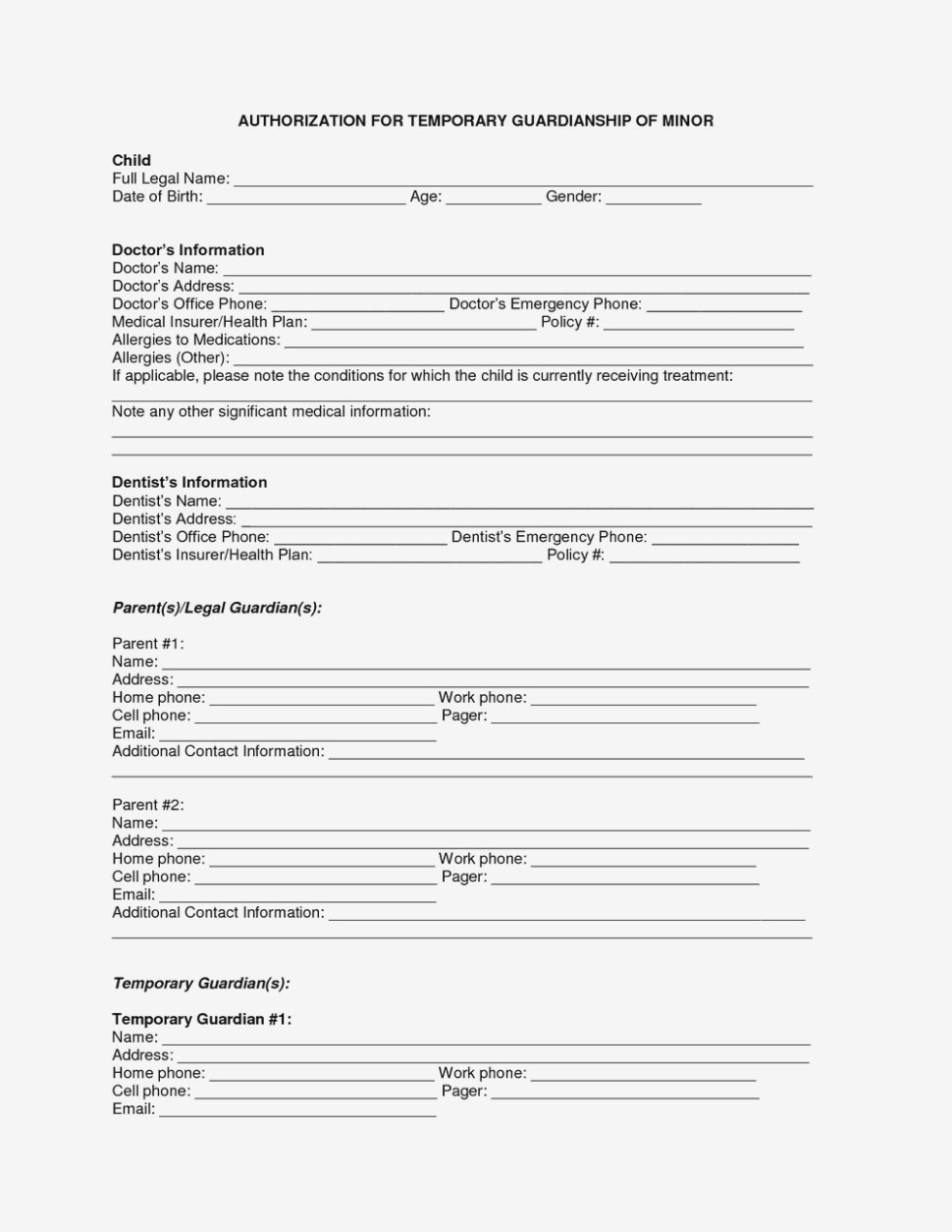 Why You Must Experience Temporary Medical | Form Information - Free Printable Child Medical Consent Form