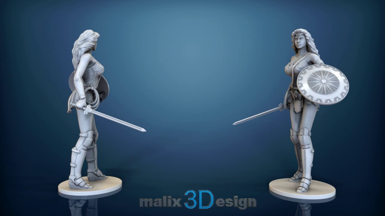 Wonder Woman - 3D Model For 3D Printing - Youtube - Free 3D Printable Models