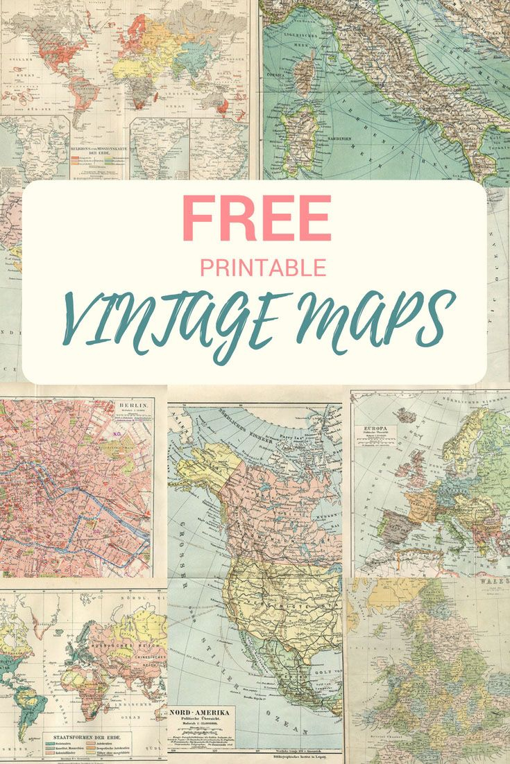 Wonderful Free Printable Vintage Maps To Download | #mcsmith Wedding - Free Printable Wedding Maps