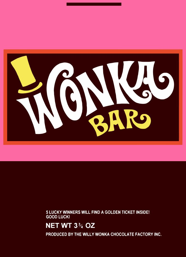 Wonka Wrapper | Willy Wonka - Wonka Bar Wrapper Printable Free