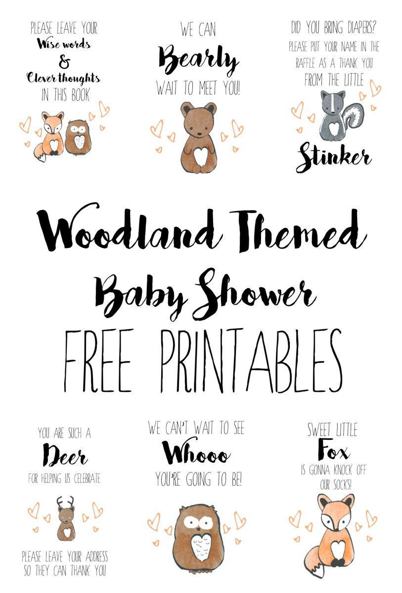 Woodland Baby Shower Free Printables | Baby Showers - Free Printable Book Themed Baby Shower Invitations