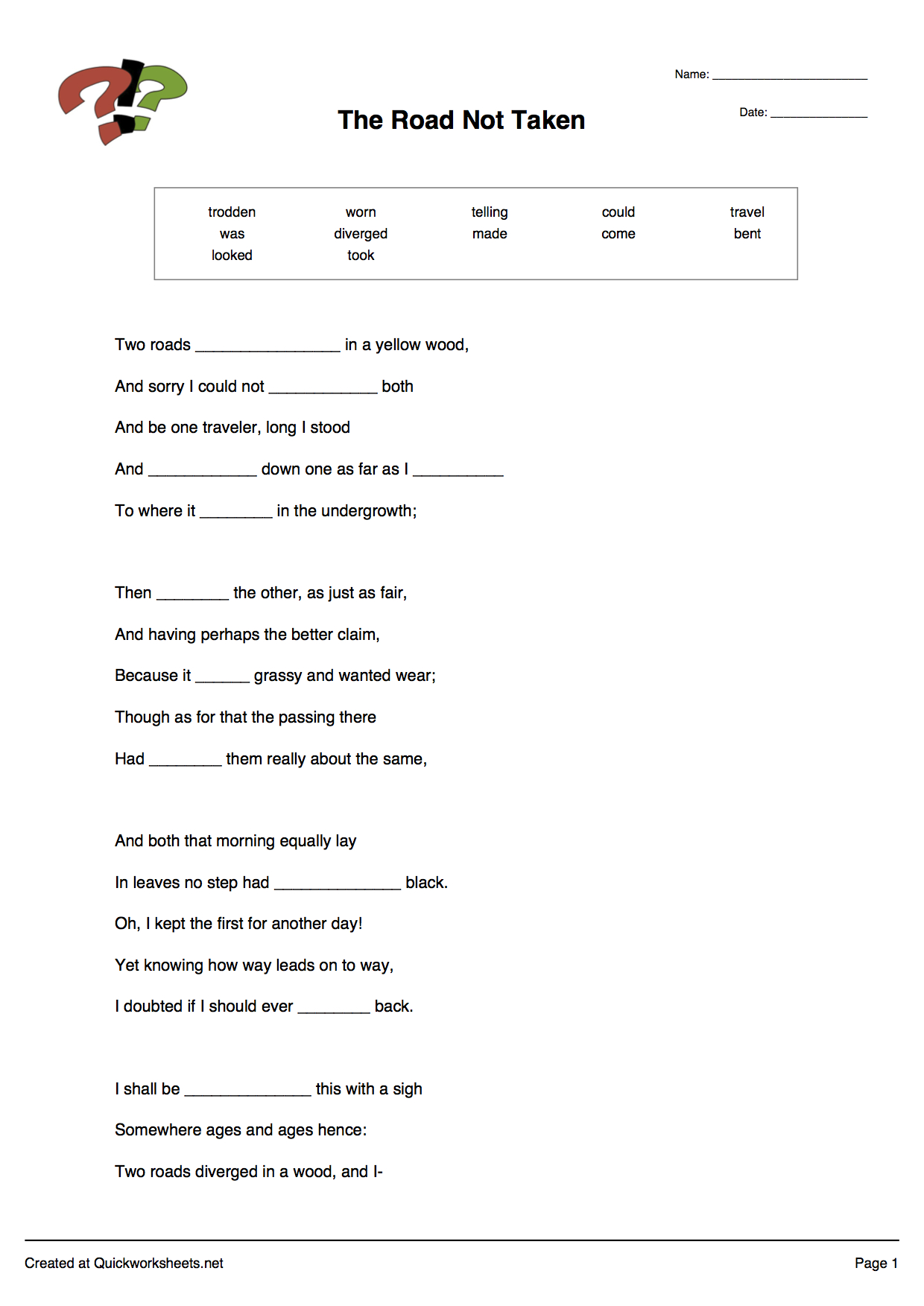 Word Scramble, Wordsearch, Crossword, Matching Pairs And Other - Free Printable Multiple Choice Spelling Test Maker