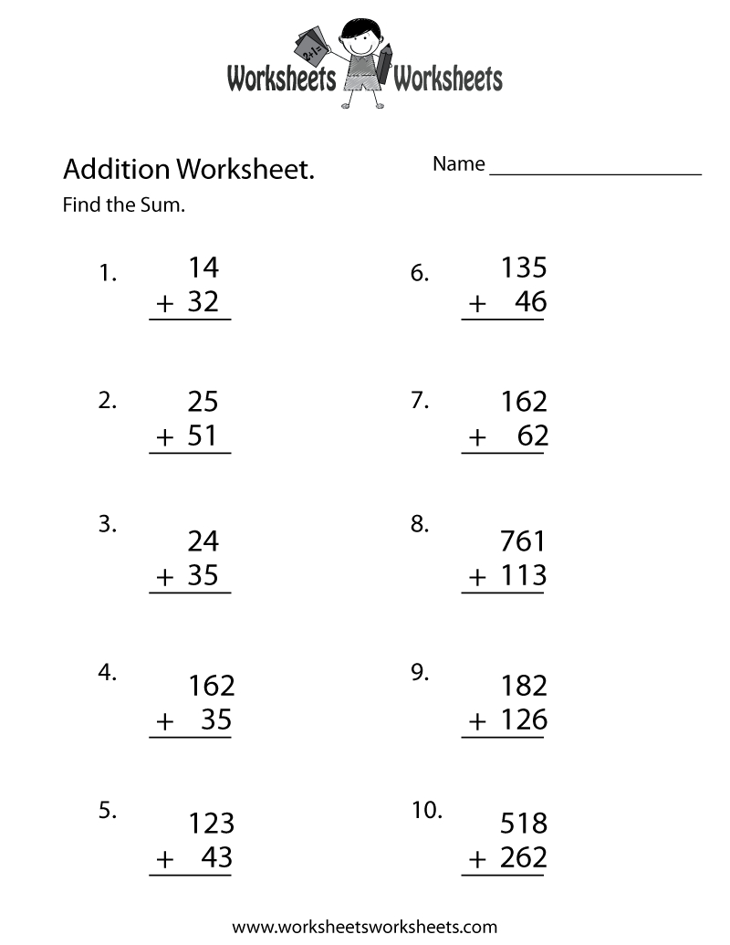 Worksheet. Addition Printable Worksheets. Worksheet Fun Worksheet - Free Printable Addition Worksheets