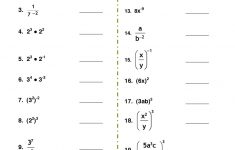 Free Printable Exponent Worksheets