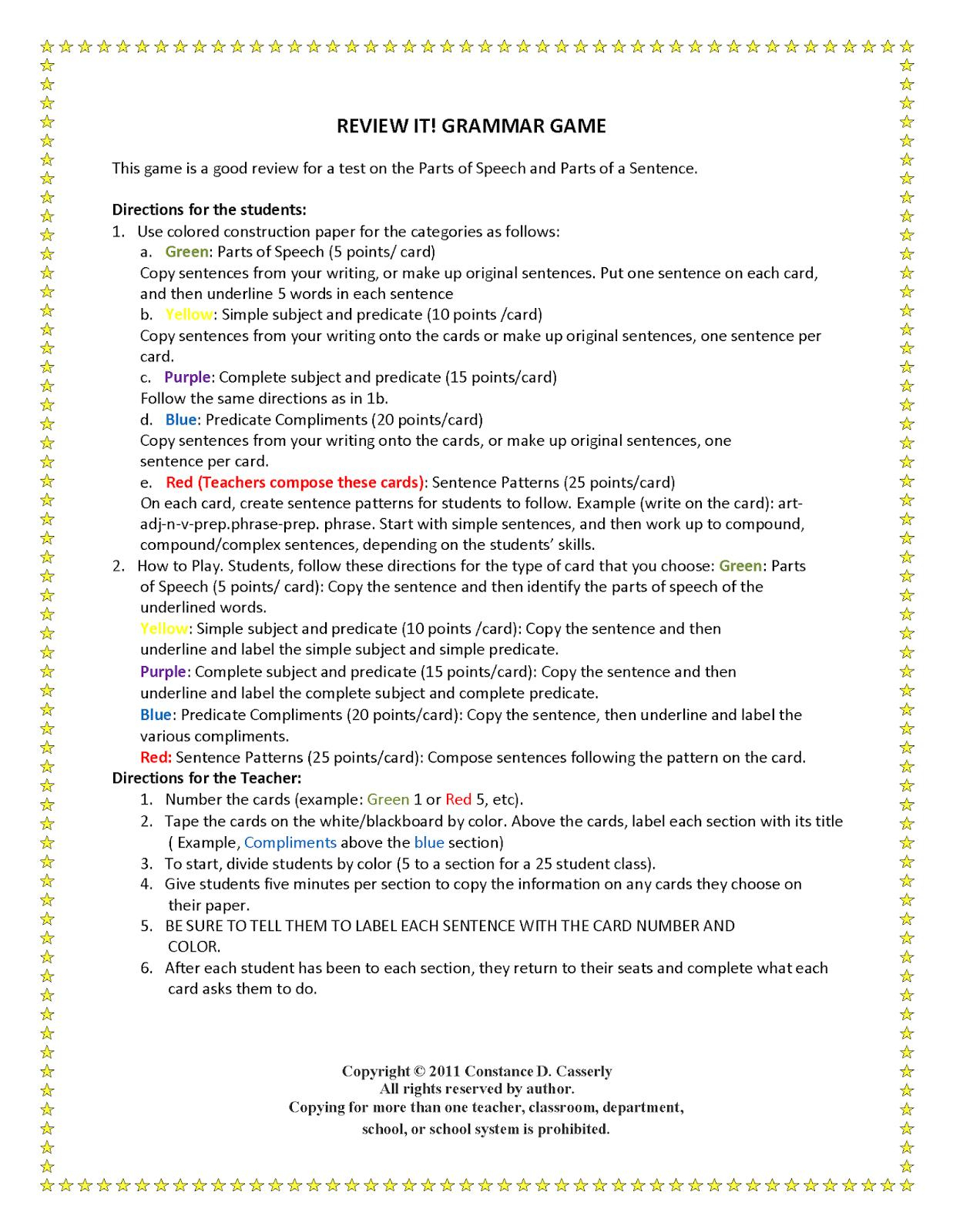 Worksheets Pages : Grammar Activities Worksheets High School Kids - Free Printable Grammar Worksheets For Highschool Students