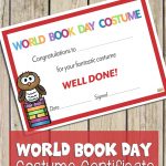 World Book Day Certificate: Best Costume   Best Costume Certificate Printable Free