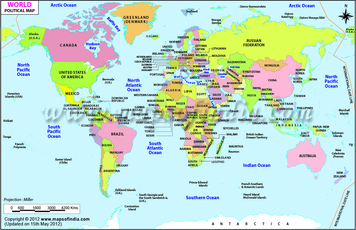 World Map Printable, Printable World Maps In Different Sizes - Free Printable World Map With Countries Labeled