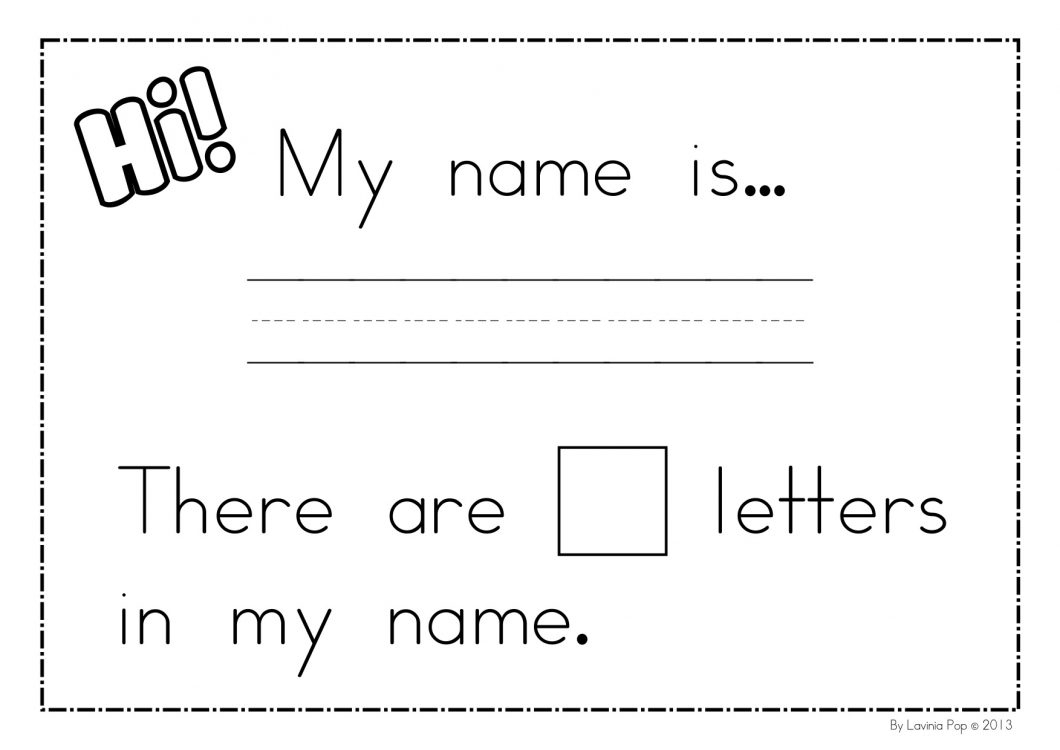 Writing Pages For Preschoolers – With Preschool Handwriting Also - Free Printable Name Worksheets For Kindergarten