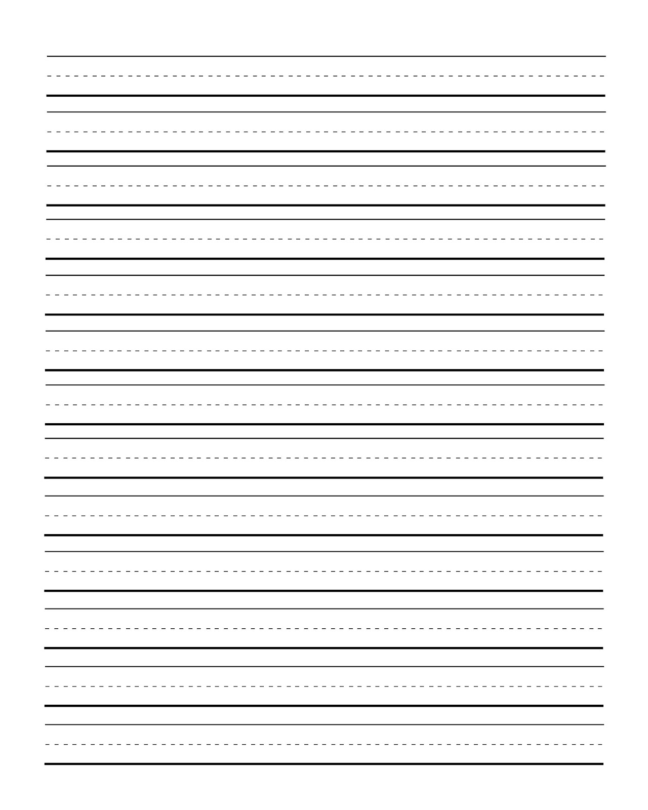 2nd grade lined paper