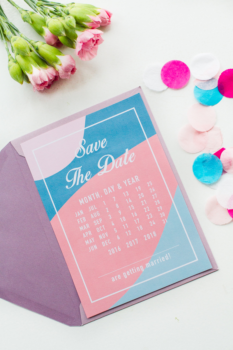 You&amp;#039;ll Love These Modern Free Printable Save The Dates! - Bridalpulse - Free Printable Save The Date