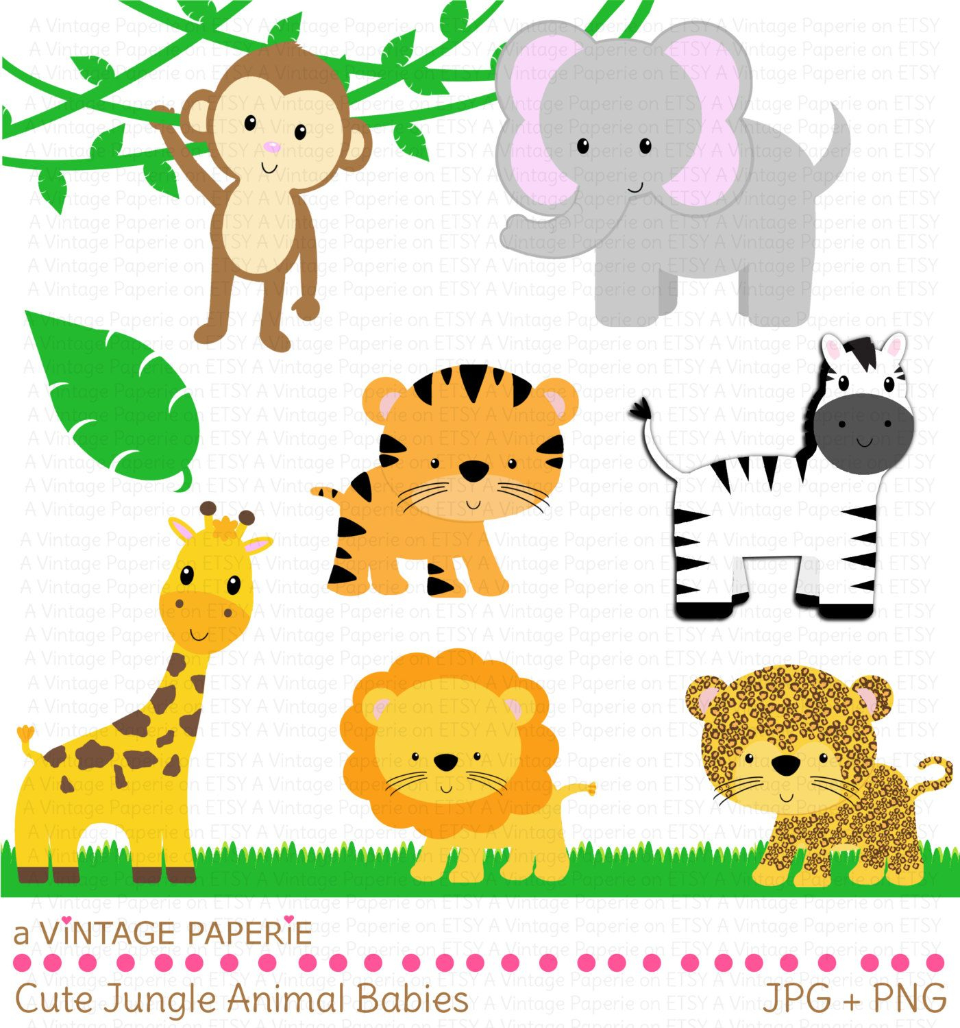 Zoo Animals Clipart - Free Large Images | Safari Baby Shower - Free Printable Baby Jungle Animal Clipart