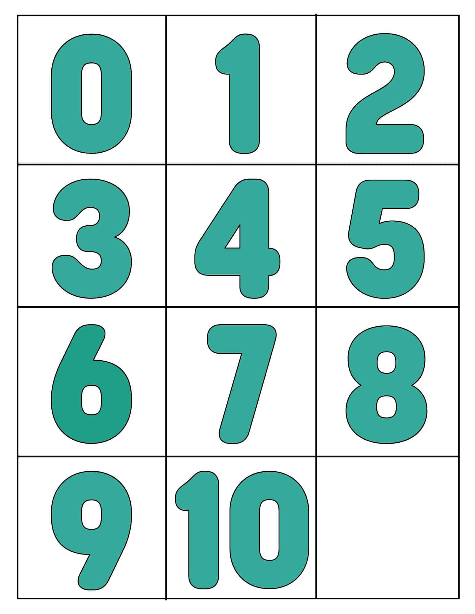 0-10 Printable Numbers (Free Templates In All Sizes) - Free Printable Number Stencils 1-20