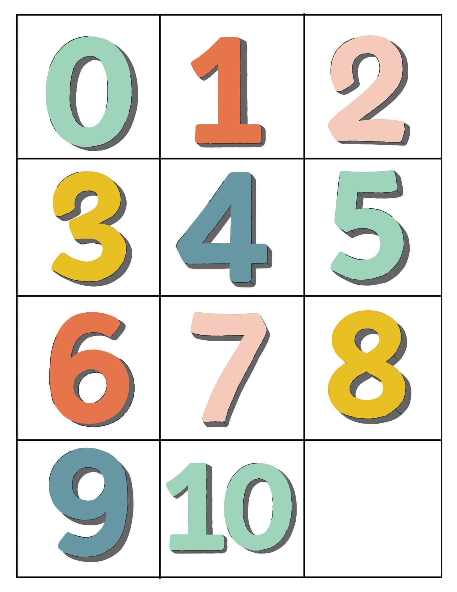 0-10 Printable Numbers (Free Templates In All Sizes) - Printable Numbers 1-10